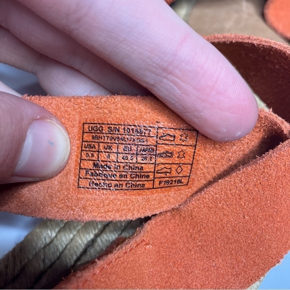 UGG‎ Mila sandals orange suede espadrille sandals size 9.5 - Picture 8 of 8